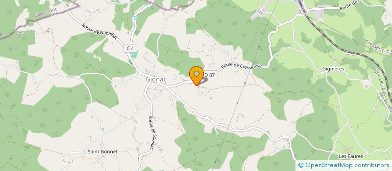 localisation de l'entreprise SCI LES CHENES  GIGNAC