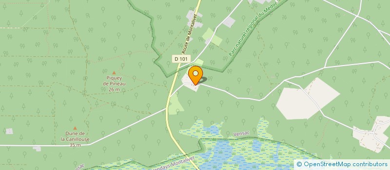 localisation de l'entreprise SCI LES CHENES  VENSAC