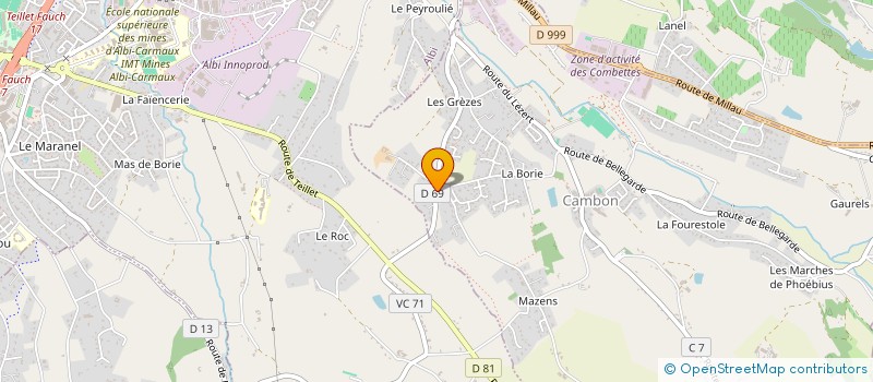 localisation de l'entreprise SCI LES CHENES DES GREZES à ALBI