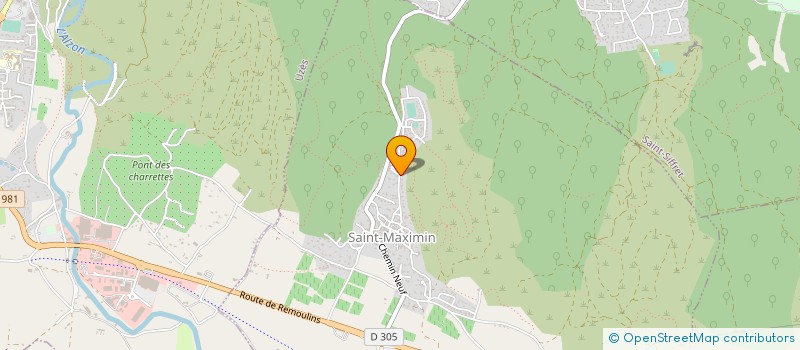 localisation de l'entreprise SCI LES CHENES VERTS  UZES