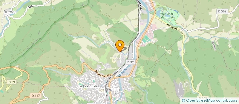 localisation de l'entreprise SCI LES CHERUBINS à QUILLAN