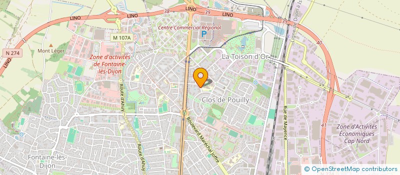 localisation de l'entreprise SCI LES CHEVALIERS DU VIGAN à DIJON