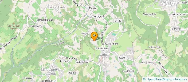 localisation de l'entreprise SCI LES CHOUETTES  VAL D'OINGT