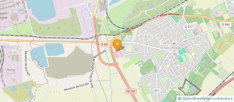 localisation de l'entreprise SCI LES CIGOGNES  LOON-PLAGE