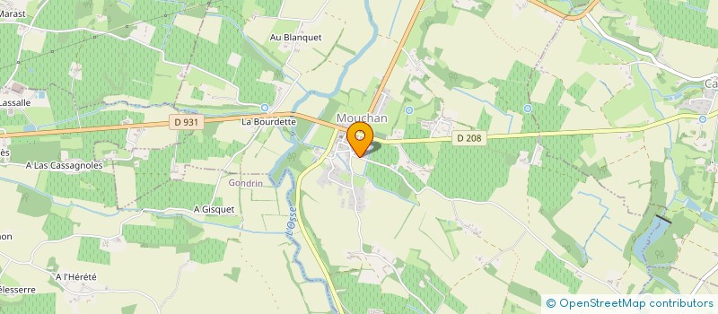 localisation de l'entreprise SCI LES CINQ  COURRENSAN