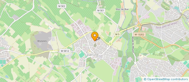 localisation de l'entreprise SCI LES CINQ  LAVERUNE