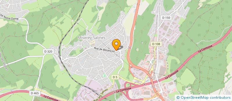 localisation de l'entreprise SCI LES CIRES  MISEREY-SALINES