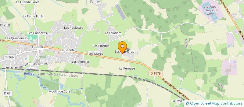 localisation de l'entreprise SCI LES CLAIRIERES à POLLIAT