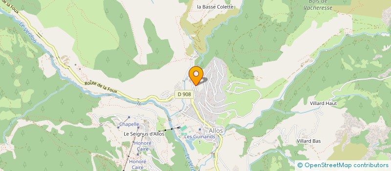 localisation de l'entreprise SCI LES CLAUX à ALLOS