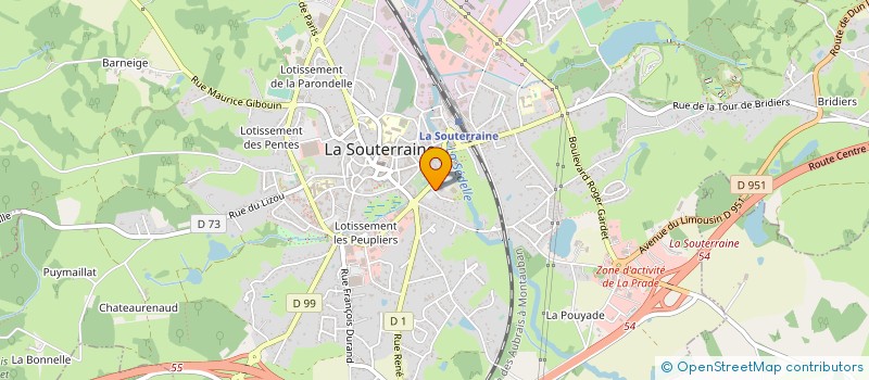 localisation de l'entreprise SCI LES CLUSES  LA SOUTERRAINE