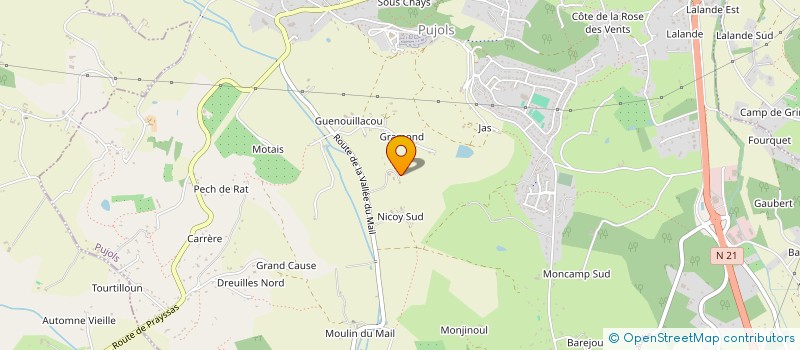 localisation de l'entreprise SCI LES COLIBRIS  PUJOLS