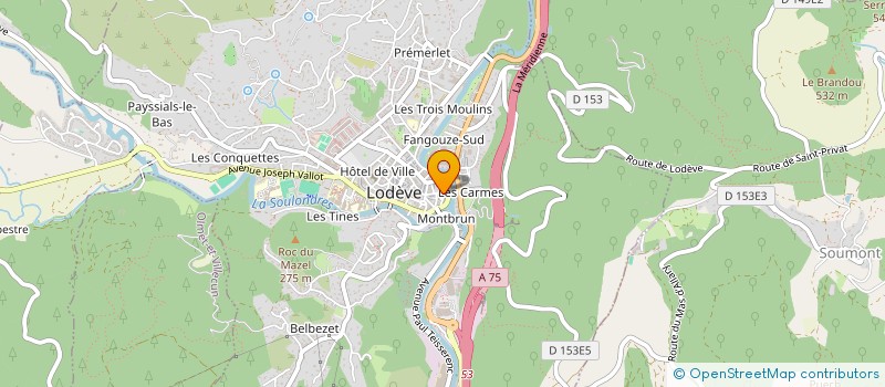 localisation de l'entreprise SCI LES COLIBRIS  LODEVE