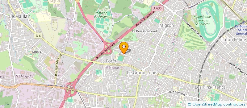 localisation de l'entreprise SCI LES COLLETYS  EYSINES