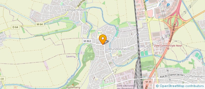 localisation de l'entreprise SCI LES COLOMBAGES D'ALSACE  MUNDOLSHEIM