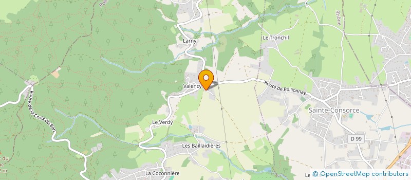 localisation de l'entreprise SCI LES COLOMBIERES  POLLIONNAY