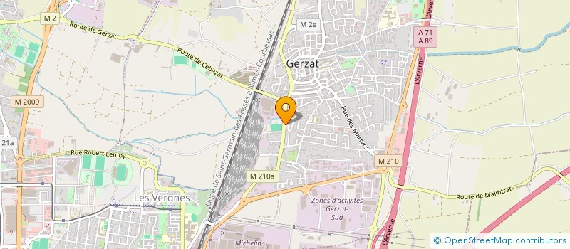 localisation de l'entreprise SCI LES COLOMBIERS 25  GERZAT
