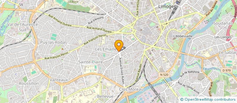 localisation de l'entreprise SCI LES COLS BLEUS à LIMOGES