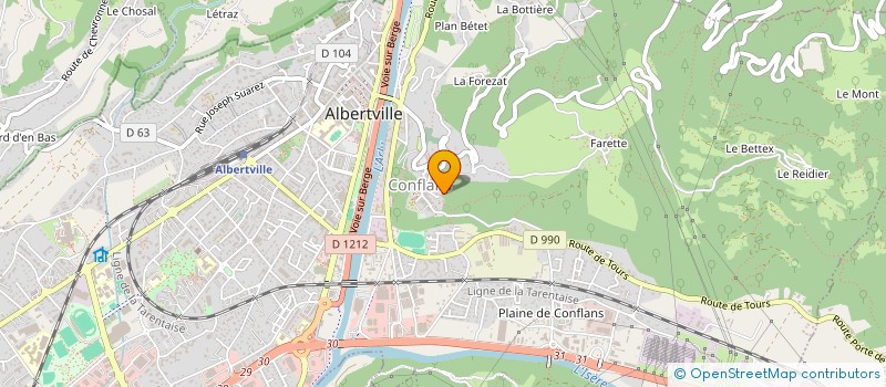 localisation de l'entreprise SCI LES COMBETTES  ALBERTVILLE