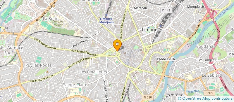 localisation de l'entreprise SCI LES COMBLES à LIMOGES