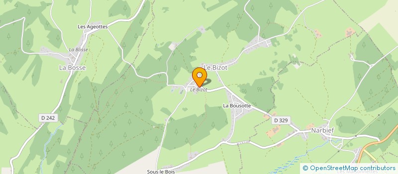 localisation de l'entreprise SCI LES COMTOIS  LE BIZOT