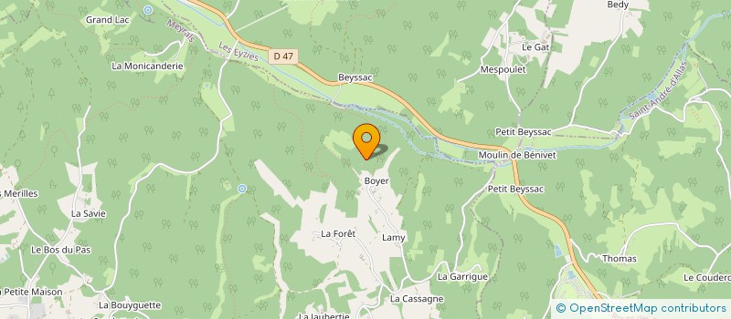 localisation de l'entreprise SCI LES CONSULS à VEZAC