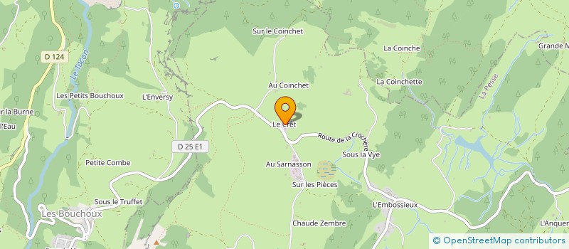 localisation de l'entreprise SCI LES COPEAUX  LA PESSE