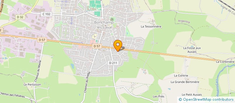 localisation de l'entreprise SCI LES COPEAUX D'EBENE  BONCHAMP-LES-LAVAL