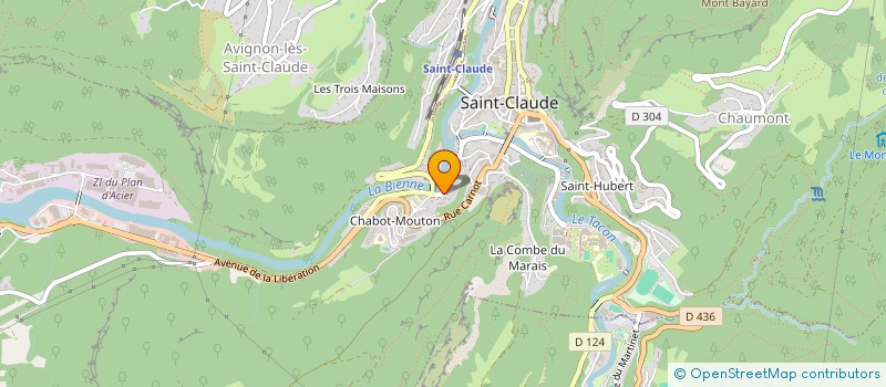 localisation de l'entreprise SCI LES COPINES D'ABORD  SAINT-CLAUDE