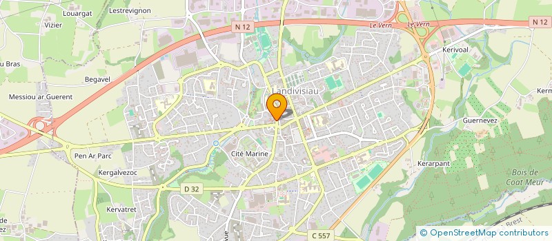 localisation de l'entreprise SCI LES COQUELICOTS  LANDIVISIAU