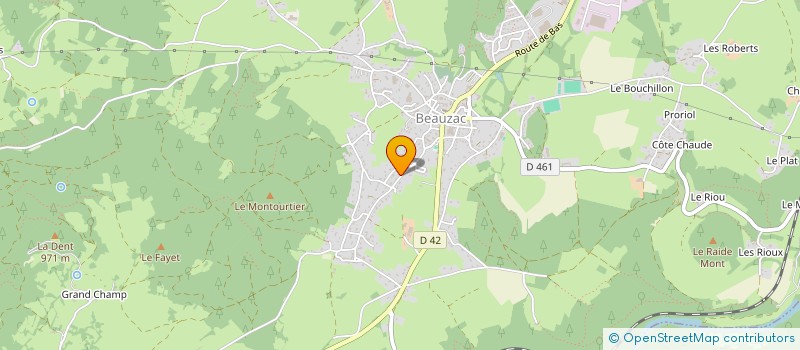 localisation de l'entreprise SCI LES COQUELICOTS  BEAUZAC