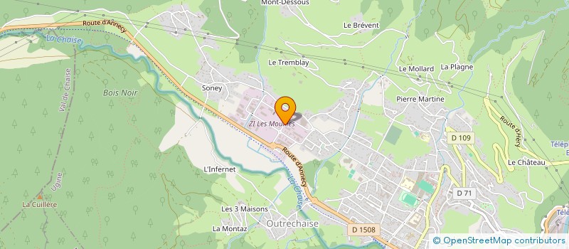 localisation de l'entreprise SCI LES COQUELICOTS  UGINE