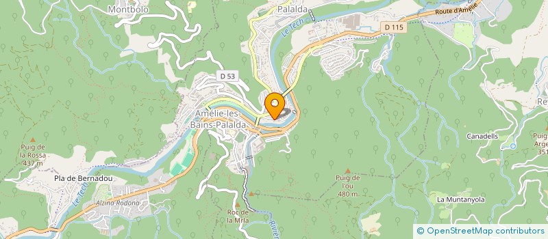 localisation de l'entreprise SCI LES COQUELICOTS DE LA FORGE  AMELIE-LES-BAINS-PALALDA