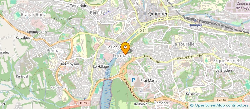 localisation de l'entreprise SCI LES COSQUER PONT L'ABBE à QUIMPER