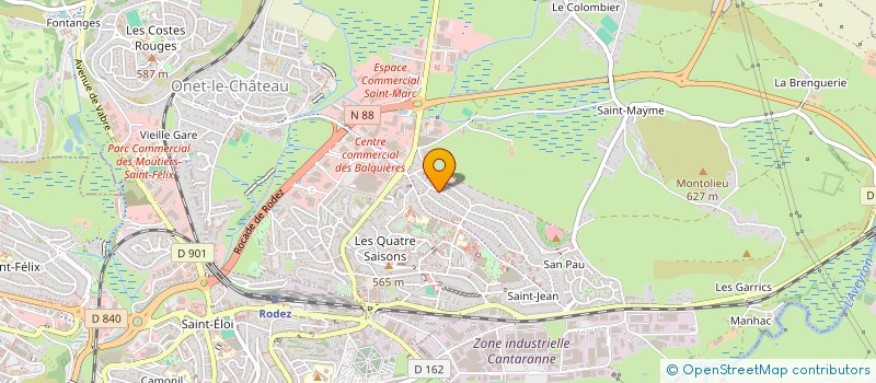 localisation de l'entreprise SCI LES COSTES ROUGES  ONET-LE-CHATEAU