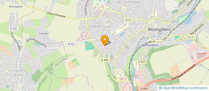 localisation de l'entreprise SCI LES COTEAUX DE L'ABBAYE  MONTIVILLIERS