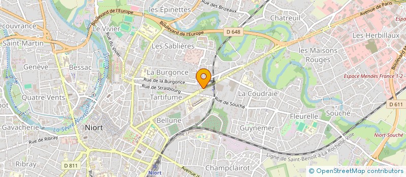 localisation de l'entreprise SCI LES COTEAUX DE RIBRAY  NIORT