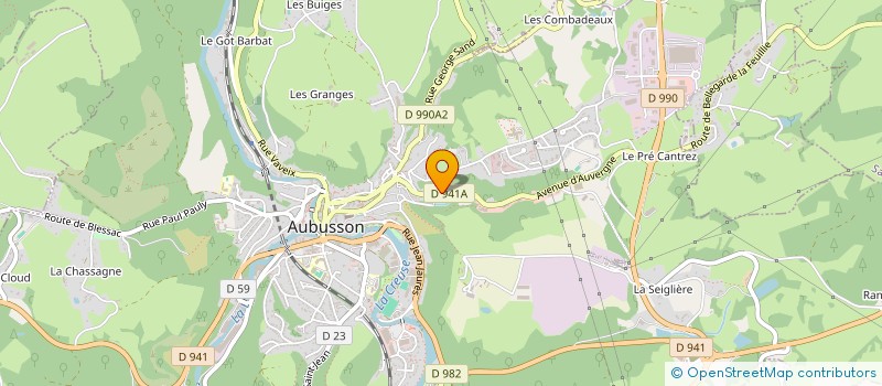 localisation de l'entreprise SCI LES COTES à AUBUSSON