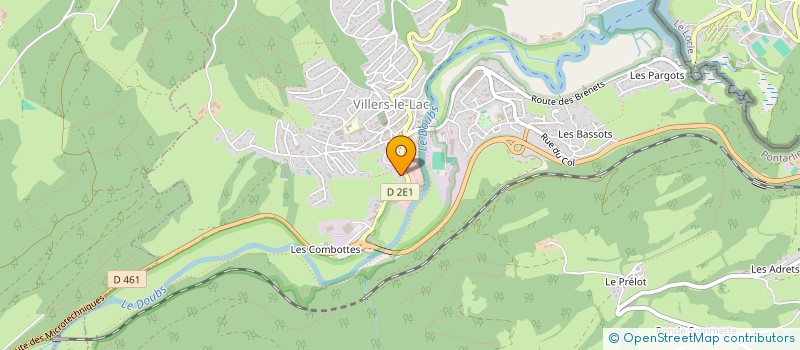 localisation de l'entreprise SCI LES COTES  VILLERS-LE-LAC