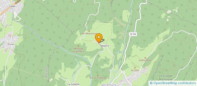 localisation de l'entreprise SCI LES COTESSES à BELLIGNAT