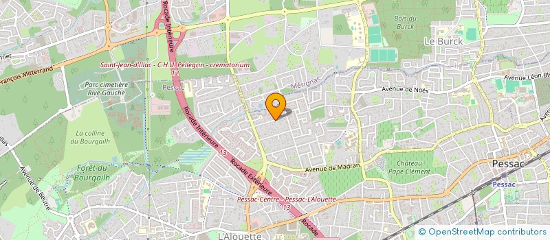 localisation de l'entreprise SCI LES COTTAGES DE LA RESERVE  PESSAC