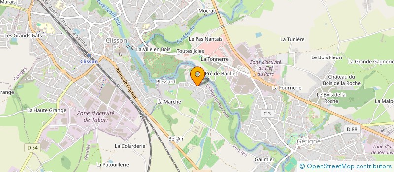 localisation de l'entreprise SCI LES COUDREAUX  CUGAND