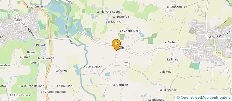 localisation de l'entreprise SCI LES COUETTES  CINTRE