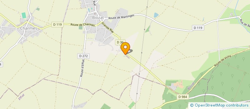 localisation de l'entreprise SCI LES COURINCHAUX  BIOZAT