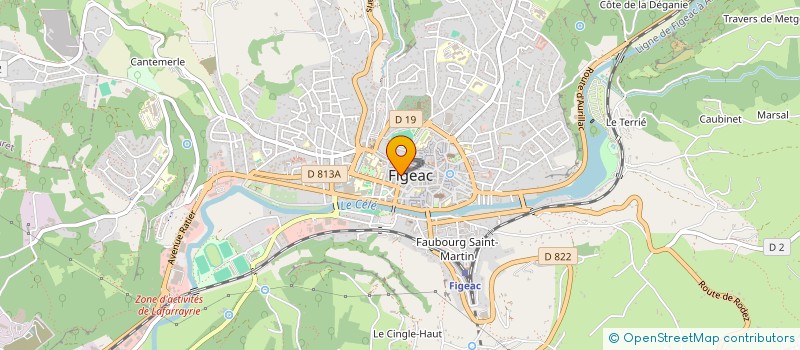 localisation de l'entreprise SCI LES COURTIERS DU LOT  FIGEAC