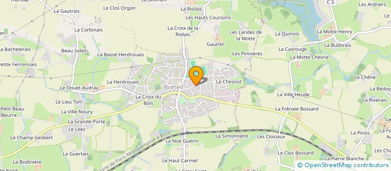 localisation de l'entreprise SCI LES COURTILS  BRETEIL