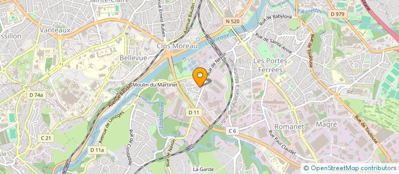 localisation de l'entreprise SCI LES COUTURES à LIMOGES