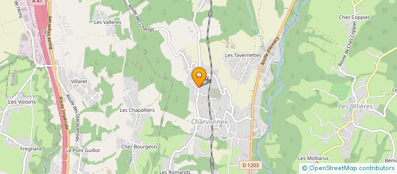 localisation de l'entreprise SCI LES COUVETTES  CHARVONNEX