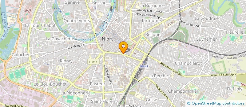 localisation de l'entreprise SCI LES CREATIFS  NIORT