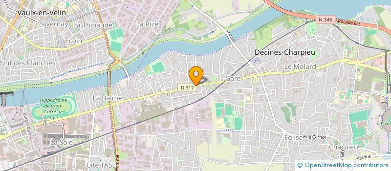 localisation de l'entreprise SCI LES CYCAS  DECINES-CHARPIEU