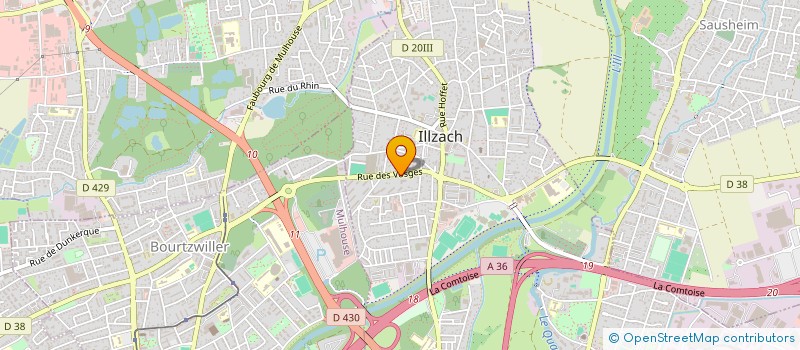 localisation de l'entreprise SCI LES CYCLADES  ILLZACH